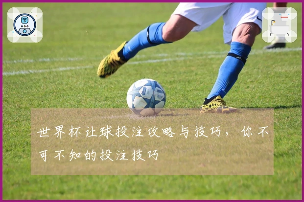 世界杯让球投注攻略与技巧，你不可不知的投注技巧